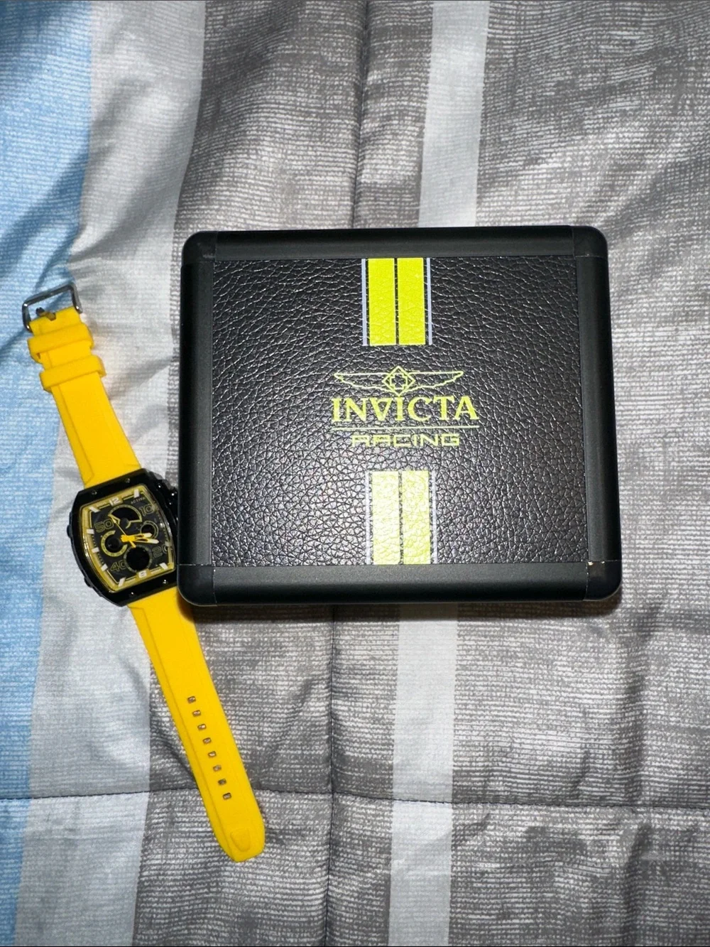 Invicta Bold Yellow Sport Watch with Black Dial
